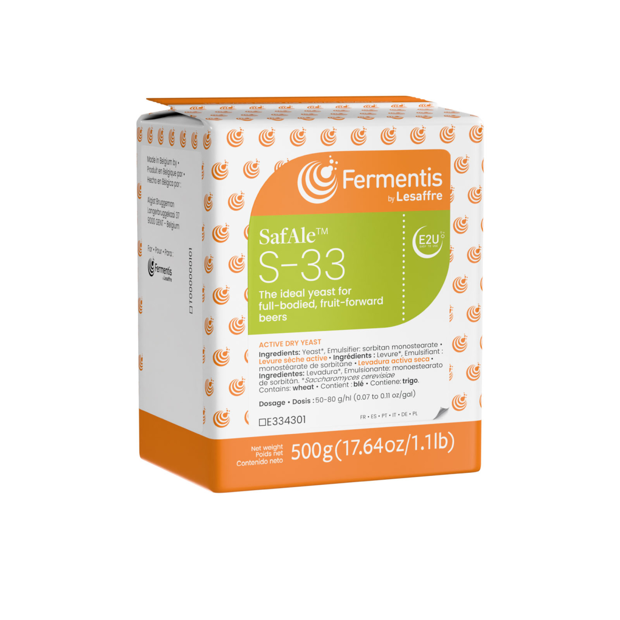 20251107-142432-s-33-500g-front LIEVITO FERMENTIS SAFALE™ S-33 - immagine 1